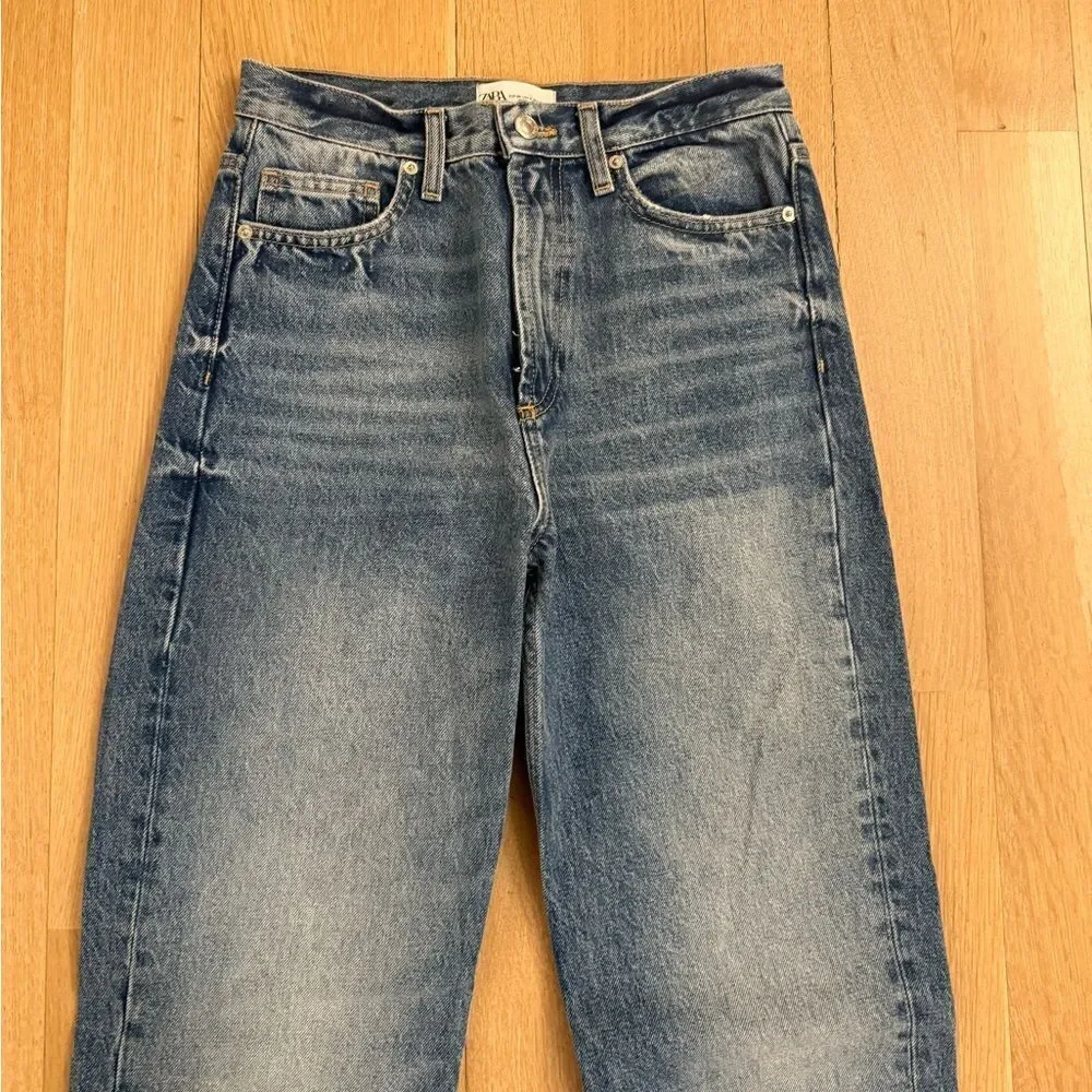 Classic Blue Women's Jeans with slit from Zara